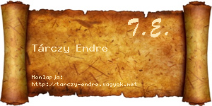 Tárczy Endre névjegykártya