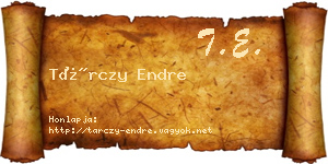 Tárczy Endre névjegykártya